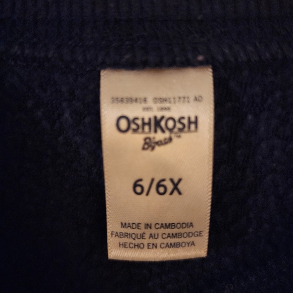 (2/$15) Oshkosh B'Gosh Bonjour Flippy Sequin Navy Sweatshirt - Picture 4 of 6